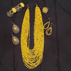 Yellow Jewelry set
